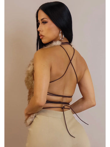Fur Cropped Vest