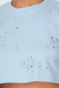 Lght Blue Sparkle Crop