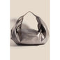 Large Hobo Shoulder Bag silver